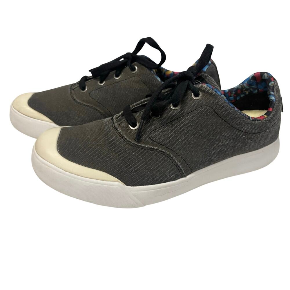 KEEN Elena Canvas Comfort Sneakers Womens 9.5W Gray Lace Up Casual Shoes